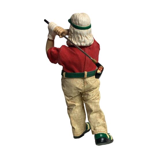 Vintage 2000 Santa Claus 10" Statue Christmas Golf Hand Painted 3-D Holiday Gift - Picture 9 of 13